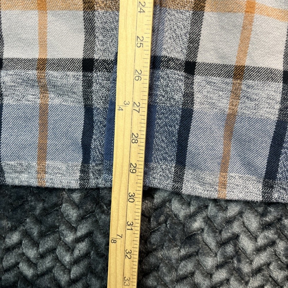North Face Arroyo Flannel Shirt Mens XXL Blue Plaid 100% Cotton Heavy Lumberjack - Picture 6 of 9